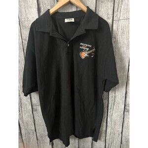 Vintage Black Lee Cleveland Browns Polo Large “Brown Rock Cleveland 1999”